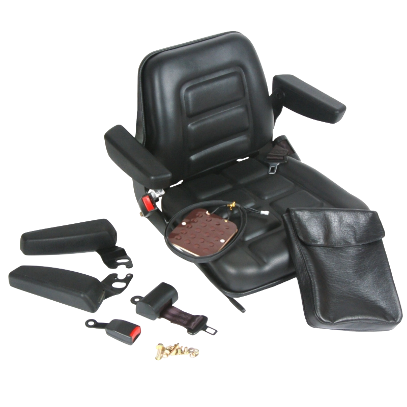 BF1-1 검정색 비닐이 포함된 내연 지게차용 내구성이 뛰어난 인체공학적 인증 지게차 시트