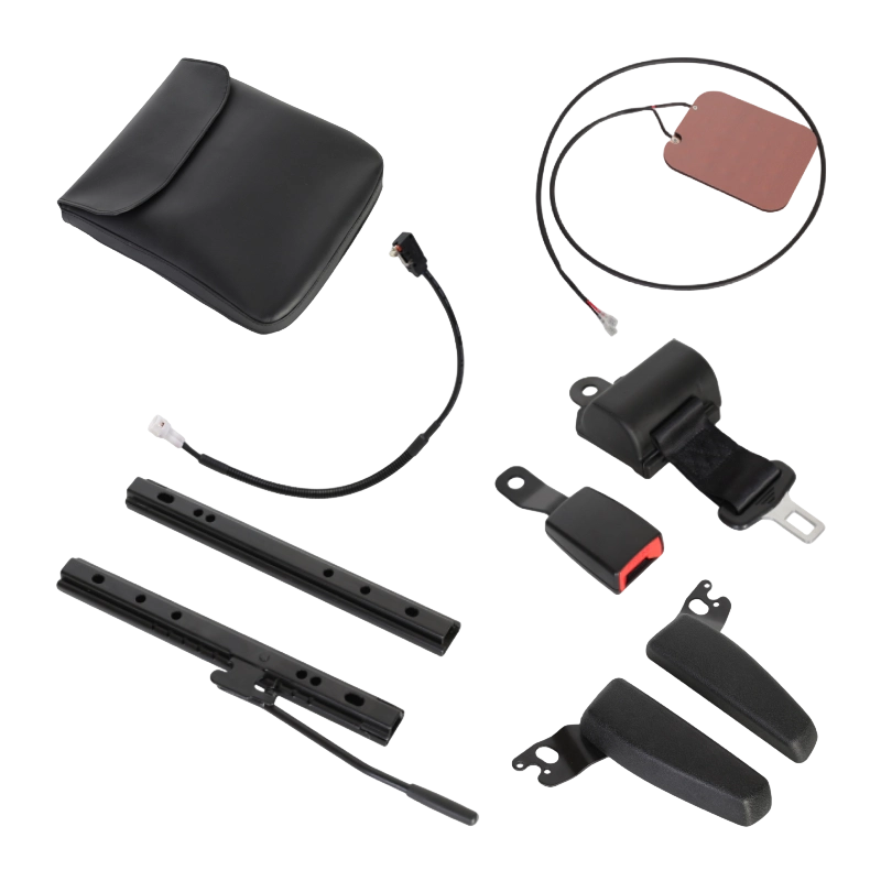 BF1-2 창고 차량용 비용 효율적인 검정색 비닐 접이식 등받이 지게차 시트